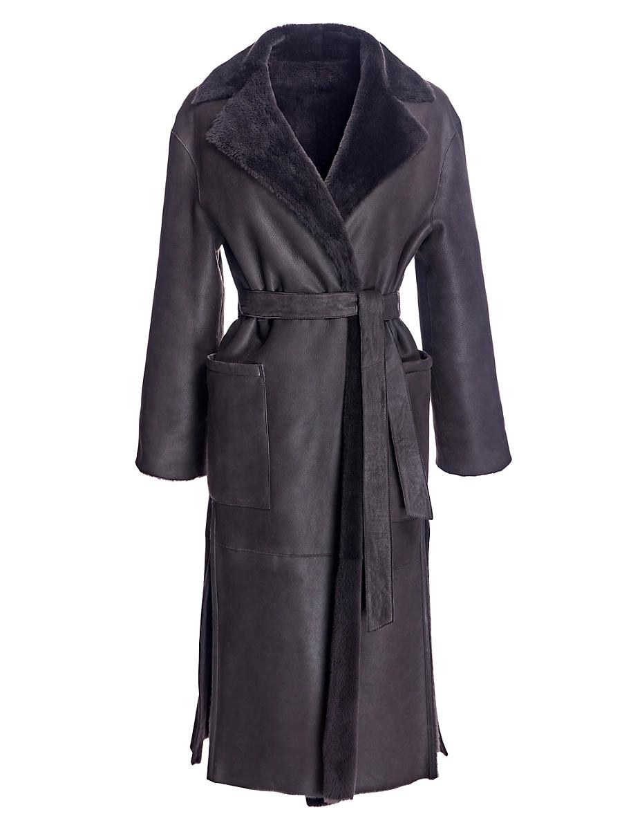 Womens Shearling Lamb Coat Product Image