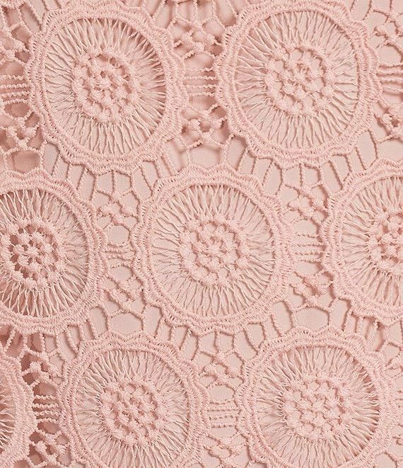 Preston & York Lorraine Lace Mock Neckline Sleeveless Tie Back Blouse Product Image