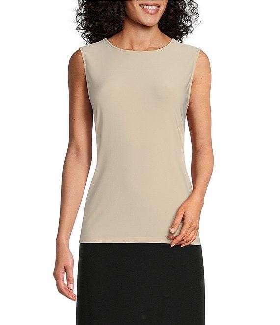 Preston & York Selena Crew Neck Sleeveless Knit Tank Product Image