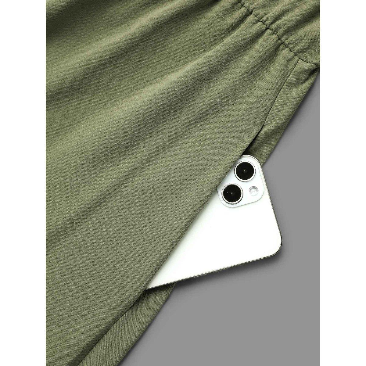 Plus Size Lantern Sleeve V-Neck Tiered Midi Dress Sage Women Elegant Tie knot V-neck Elbow-length sleeve Curvy BloomChic 22-24/3X Product Image