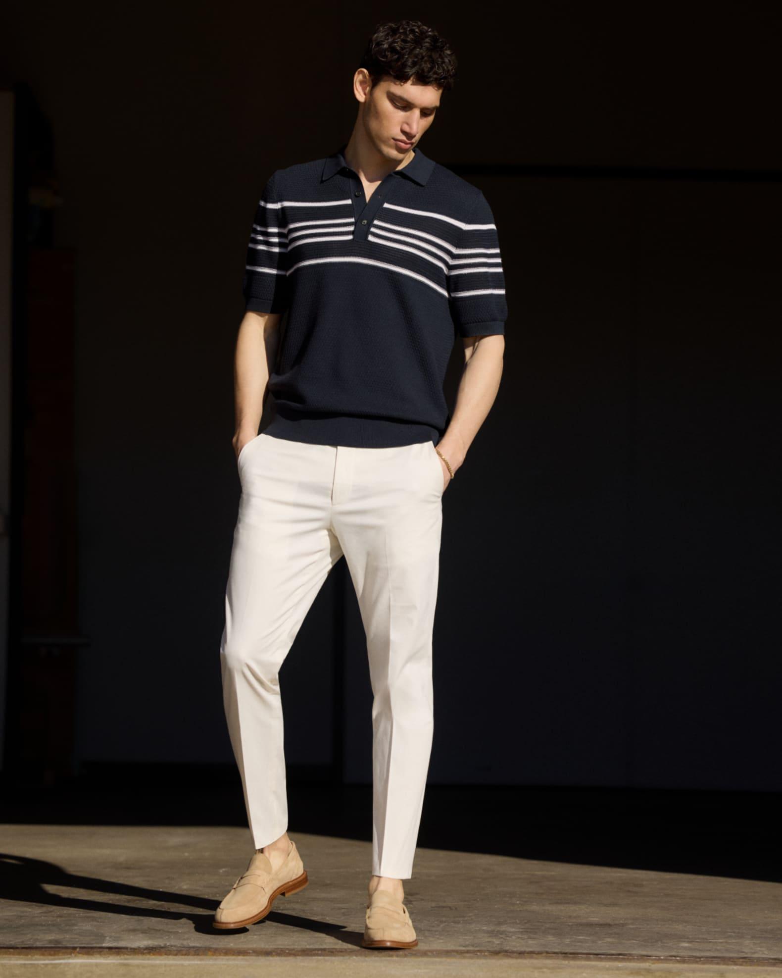 Men's Kaiton Stretch Cotton-Silk Trousers Product Image
