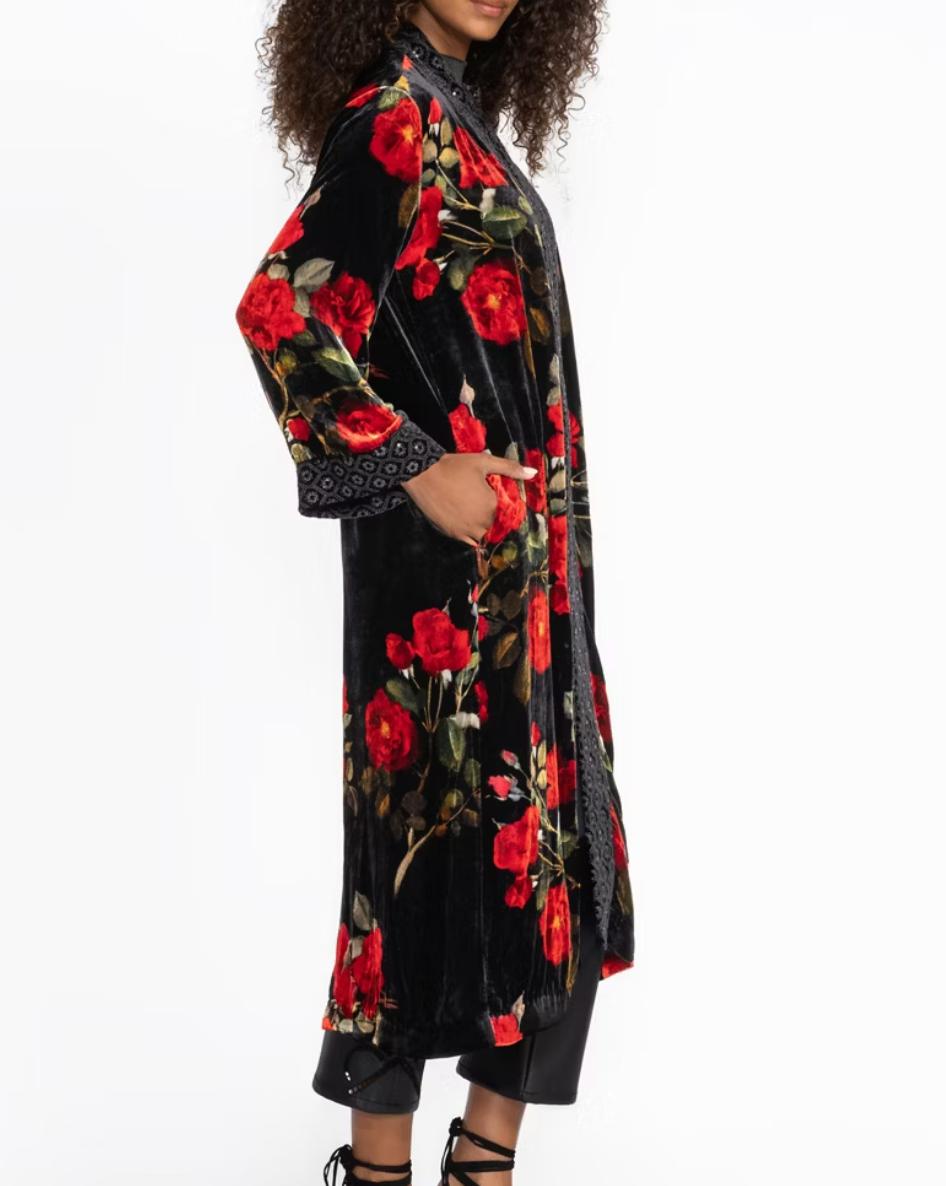 JOHNNY WAS Velvet Kimono Coat - small - SALE Product Image