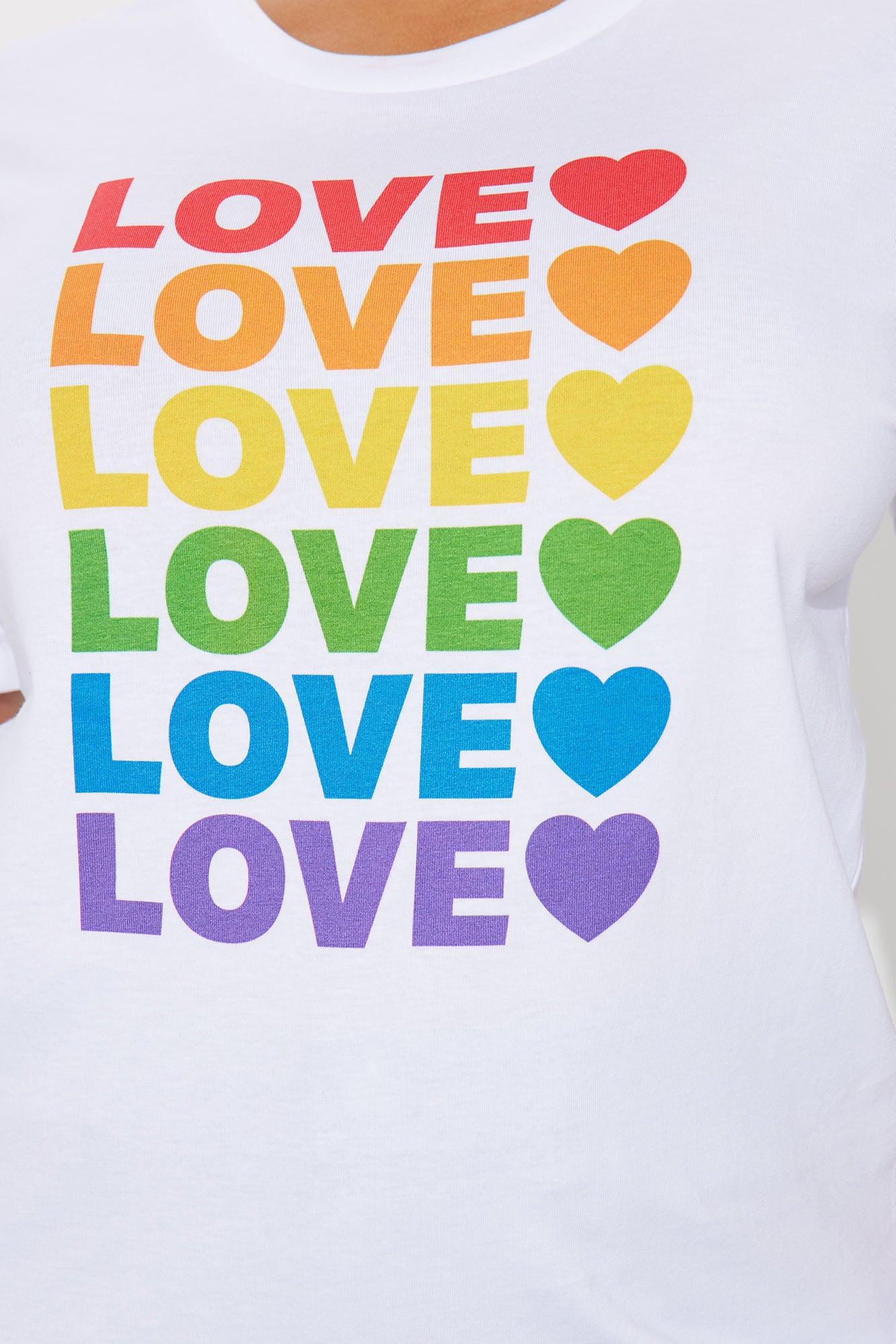 Love Is Love Heart Tee - White Product Image