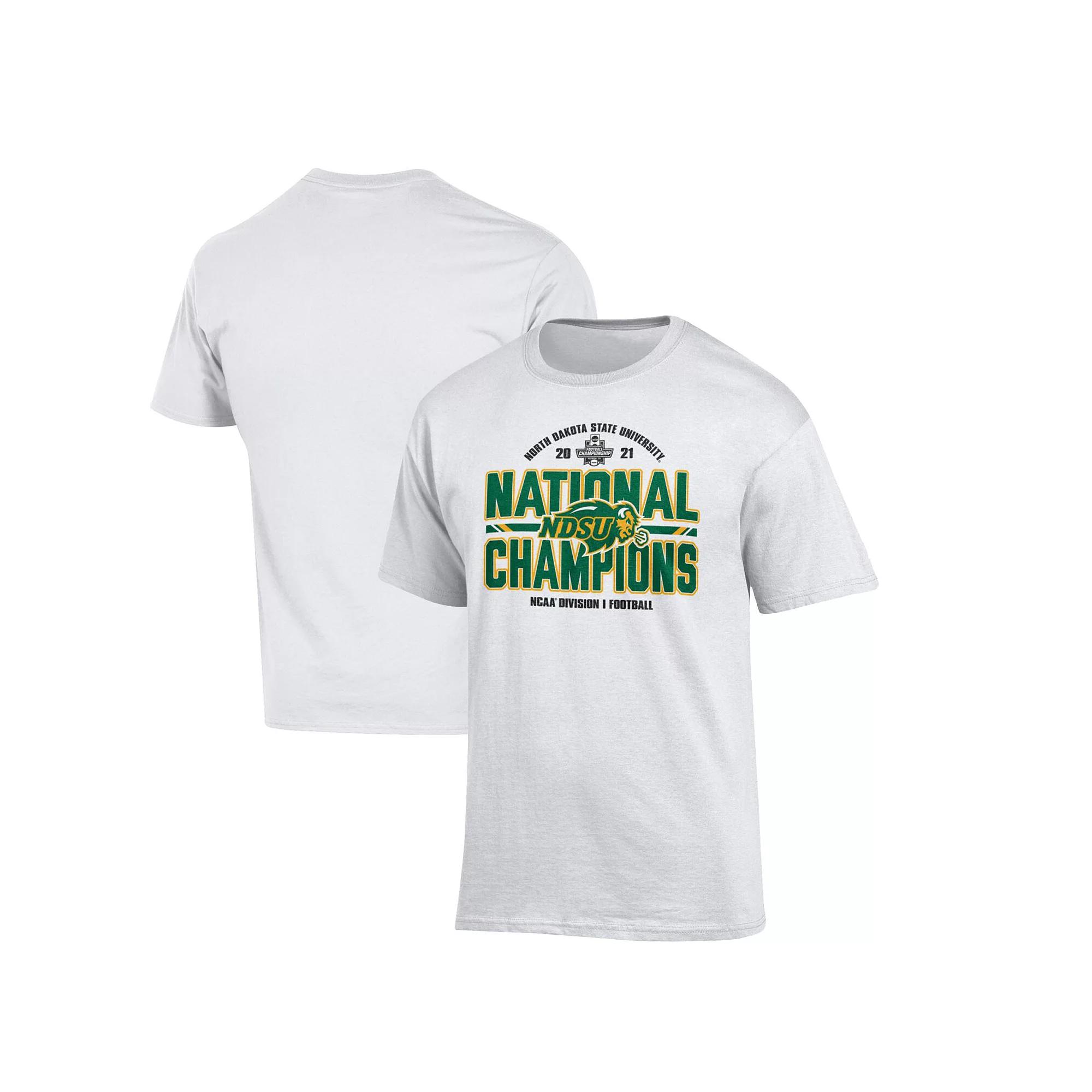 Men's Champion White NDSU Bison 2021 FCS Football National Champions Locker Room T-Shirt,  Product Image