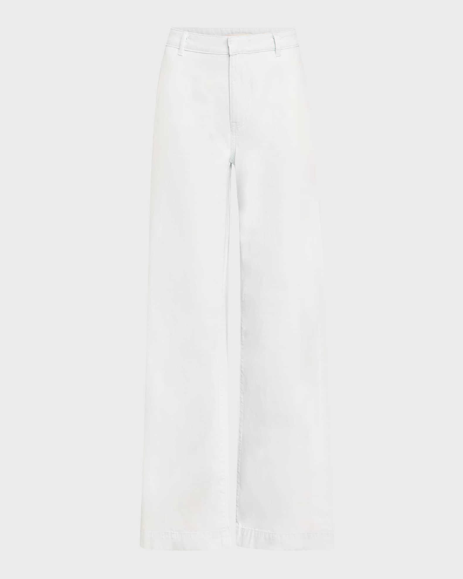 Washed Cotton Wide-Leg Trousers Product Image