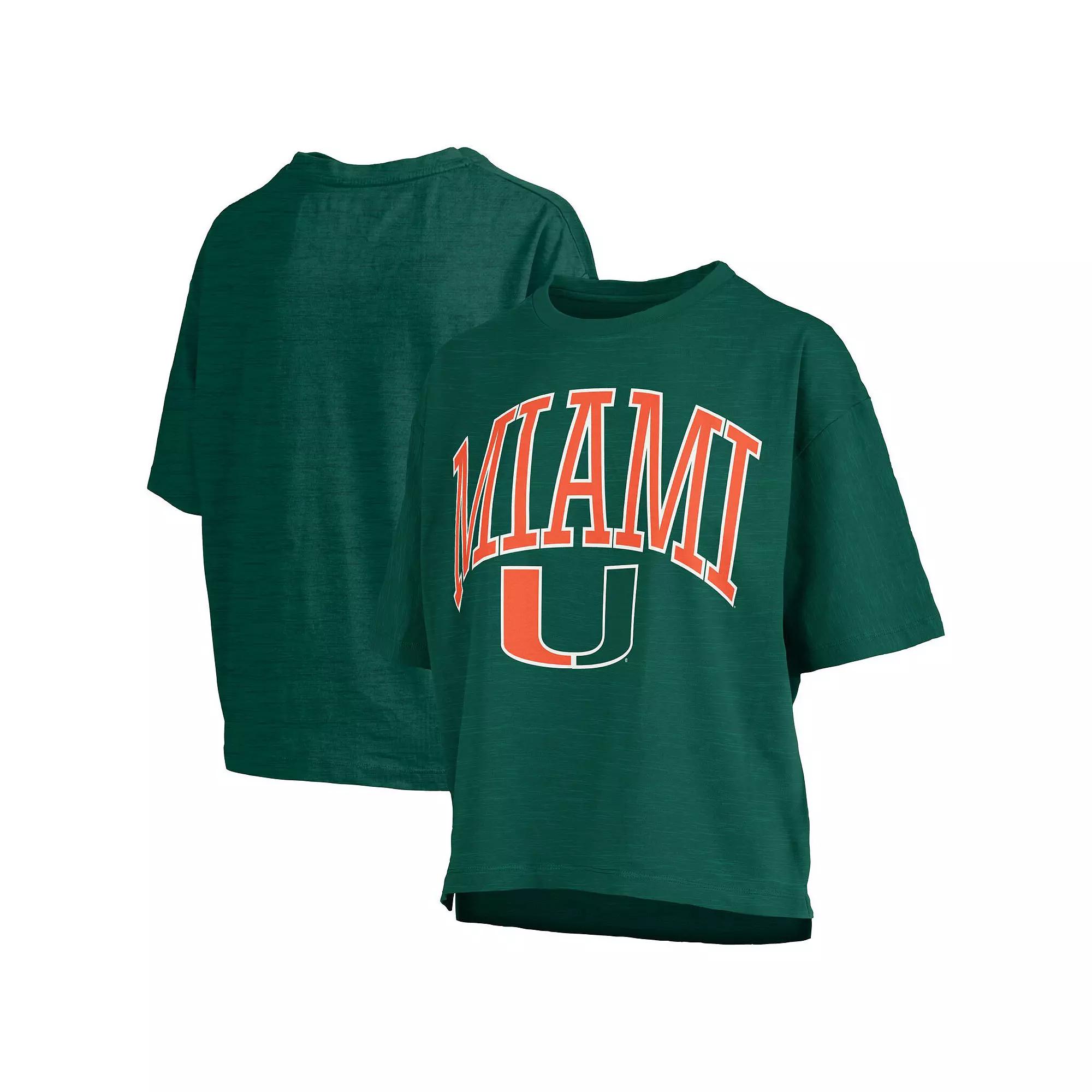 Women's Pressbox Green Miami Hurricanes Nelson Arch Over Logo Waist Length Over Product Image