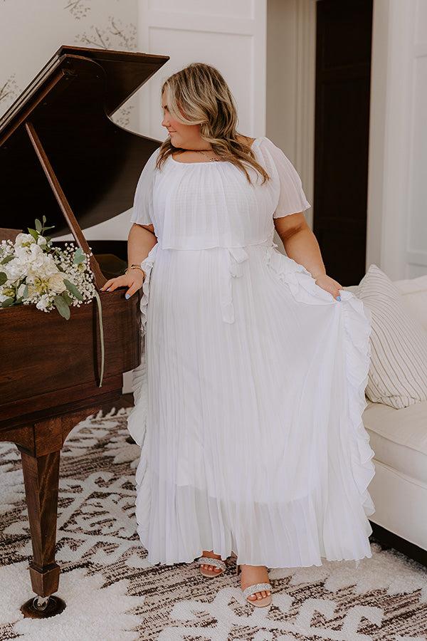 Lost In Your Eyes Pleated Maxi Dress Curves Product Image