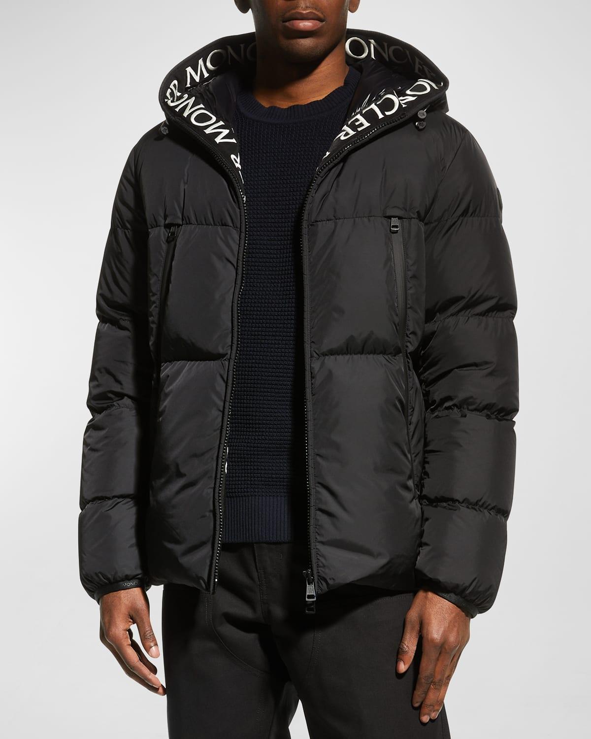 Mens Montcla Logo Hooded Down Jacket Product Image