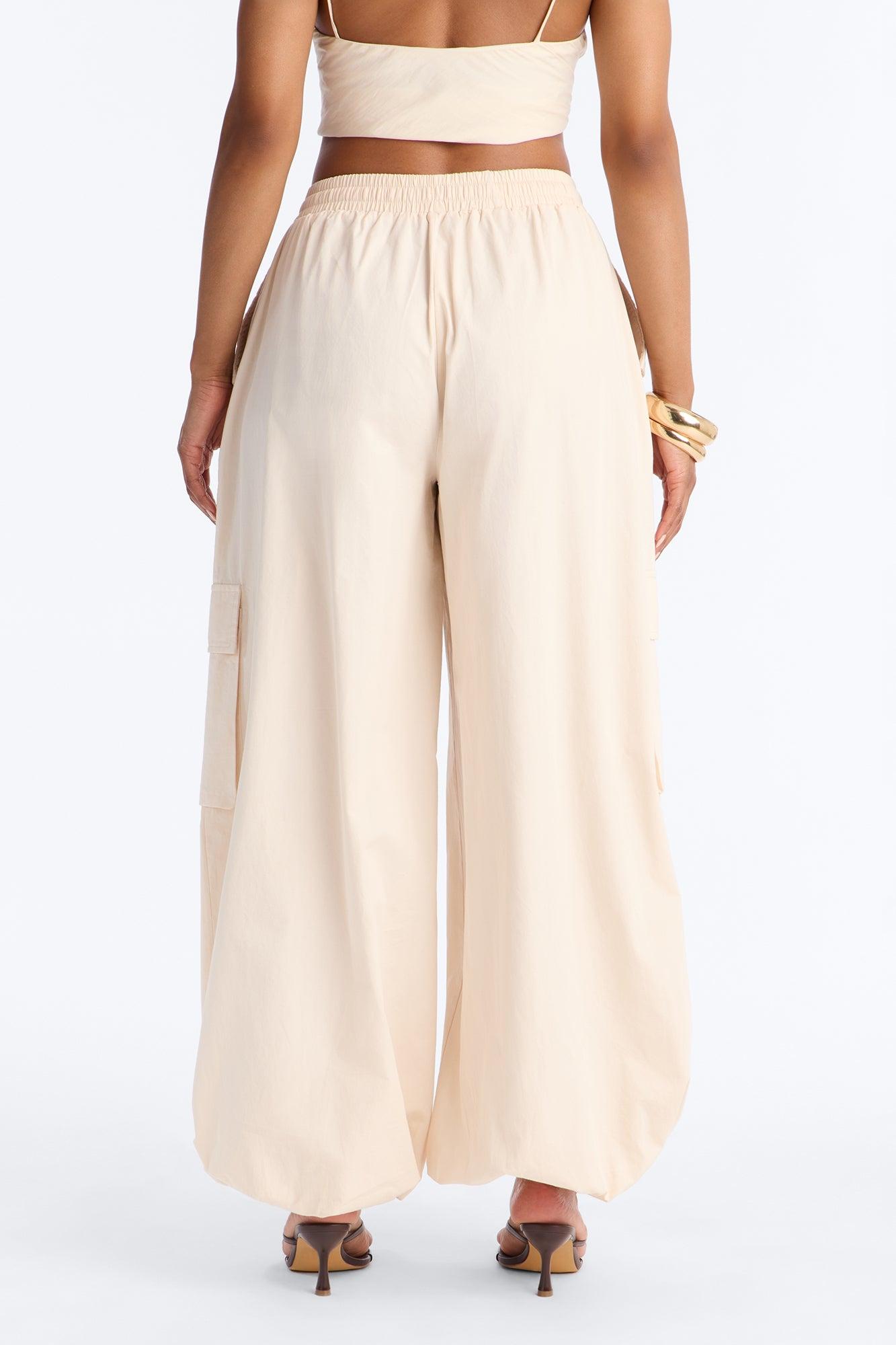 Off Duty Twill Cargo Jogger Pant 31″ - Cream Female Product Image