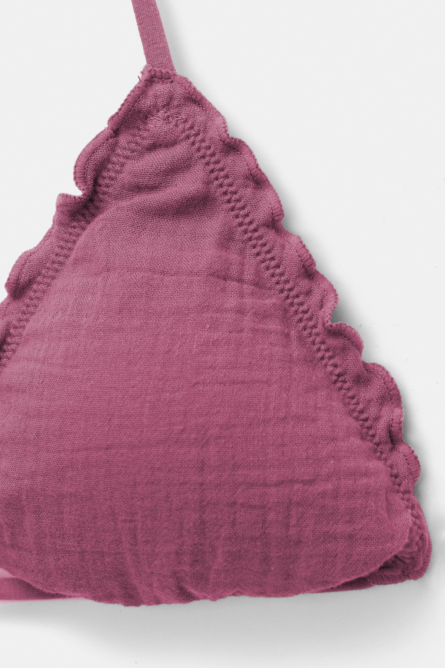 Textured triangle bikini top Product Image