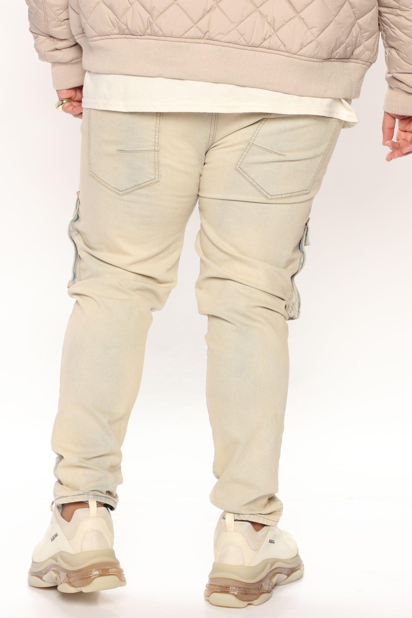 Got To Go Cargo Skinny Jeans - Vintage Blue Wash Product Image