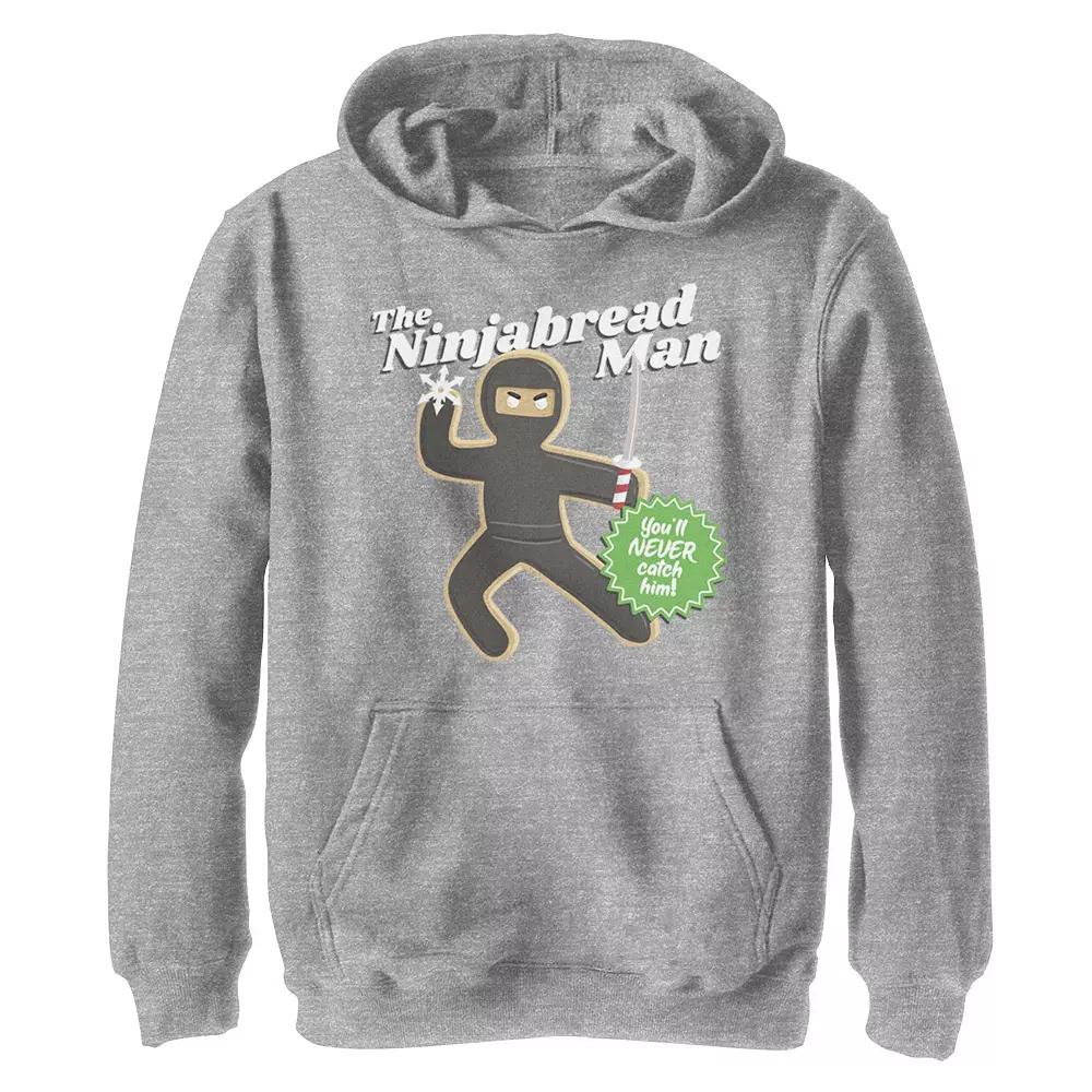 Boys 8-20 The Ninjabread Man You'll Never Catch Him Christmas Graphic Fleece Hoodie, Boy's,  Product Image