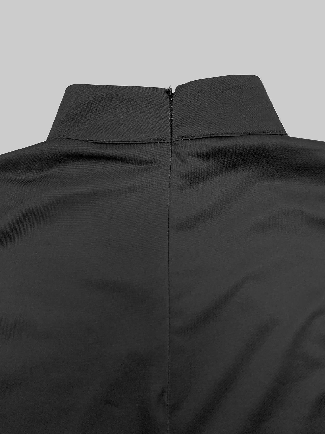 Long Sleeves Loose Striped High Neck T-Shirts Tops Product Image