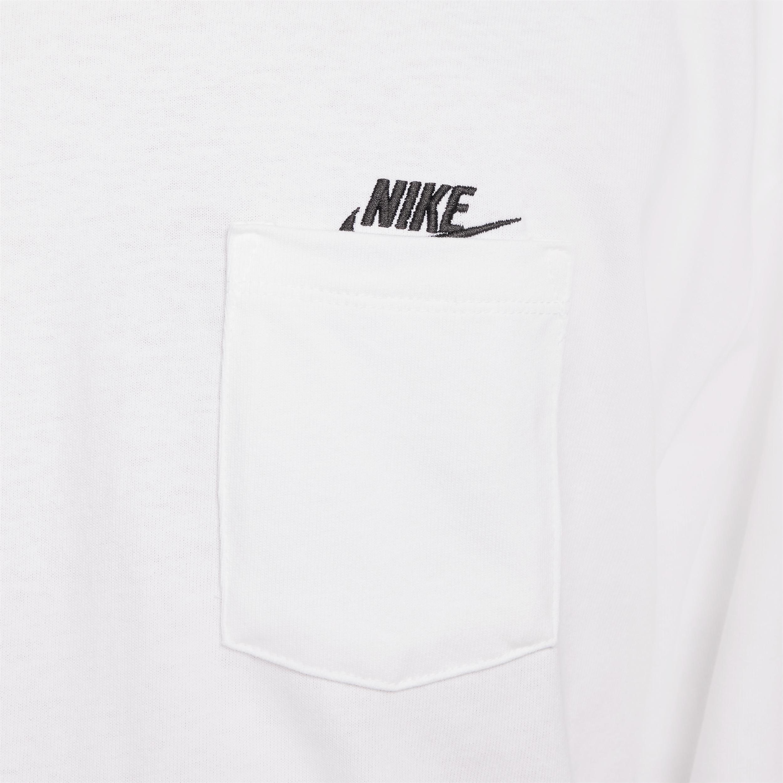 Mens Nike Sportswear Premium Essentials Long-Sleeve Pocket T-Shirt | DR7929-101 Product Image
