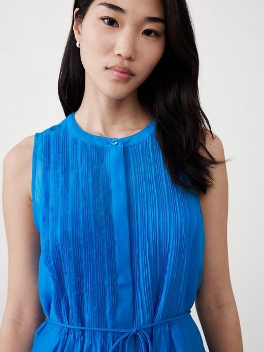 Pintuck Organza Mini Dress Product Image