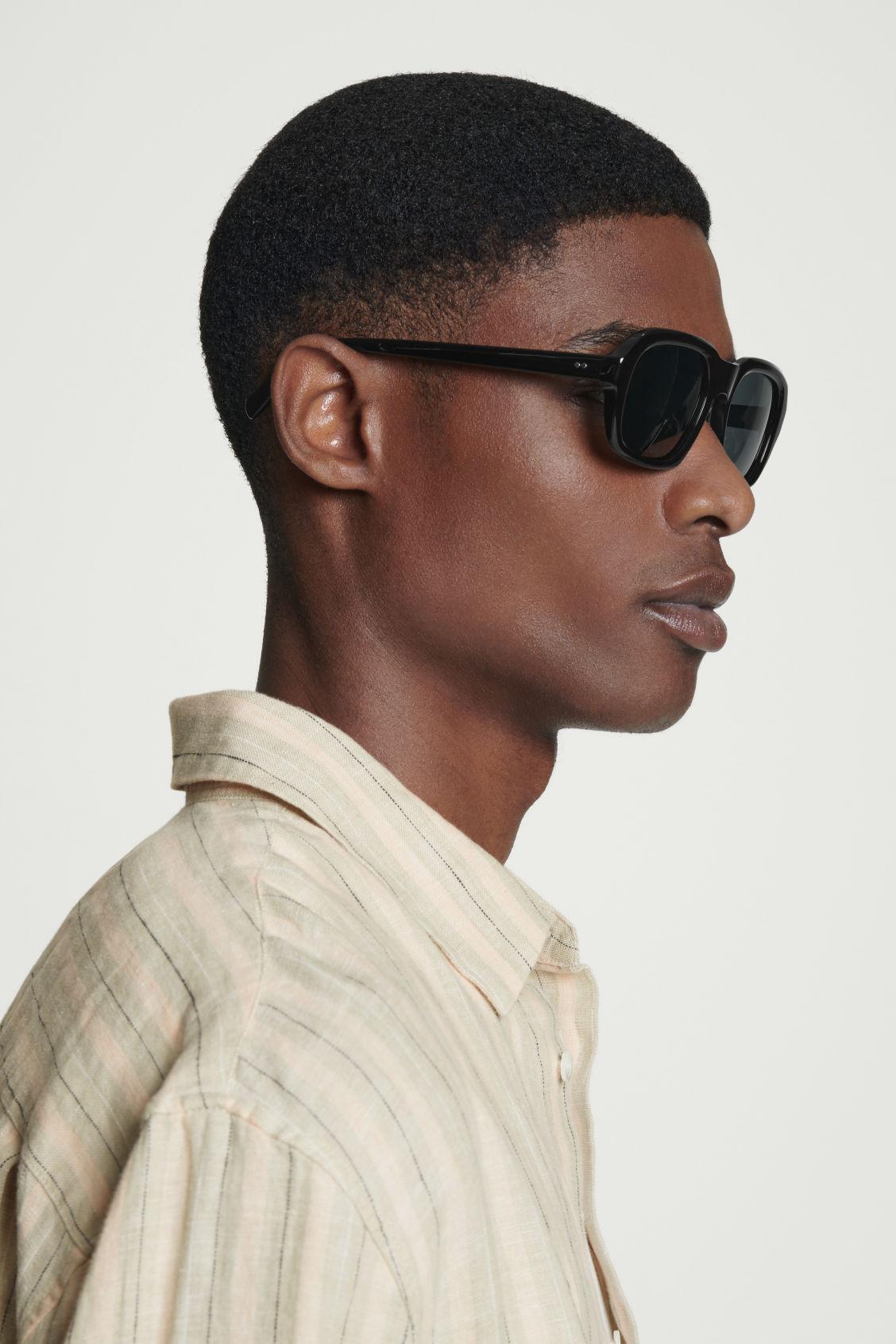 SQUARE-FRAME AVIATOR SUNGLASSES Product Image