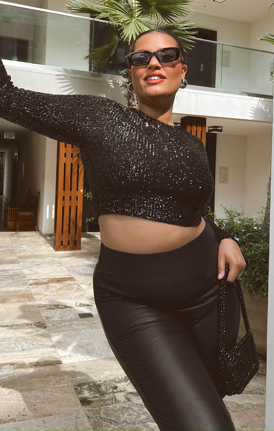 Last Call Top ~ Midnight Glitz Sequins Product Image