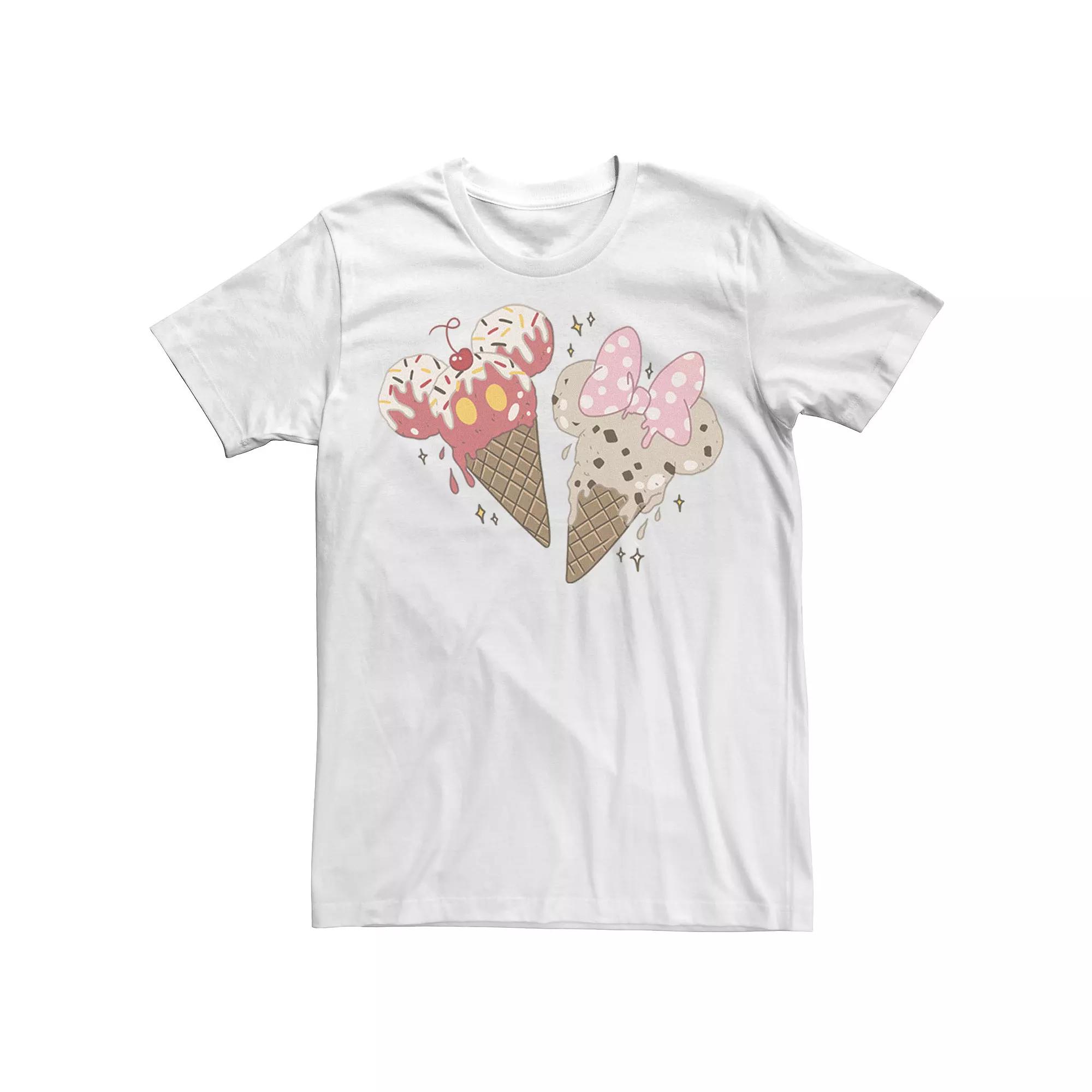 Disney's Mickey And Friends Mickey & Minnie Men's Ice Cream Cones Tee, Boy's,  Product Image