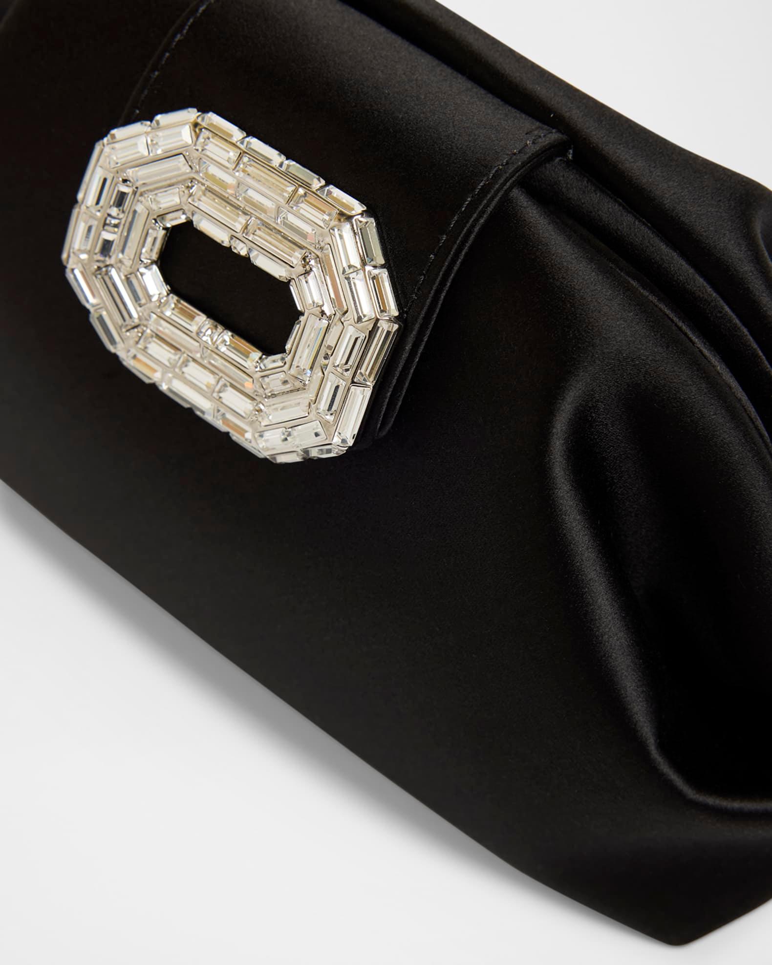 Camelia Buckle Satin Clutch Bag Product Image