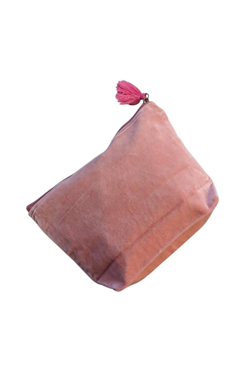 Large Embroidered Coral Flowers Pouch Product Image