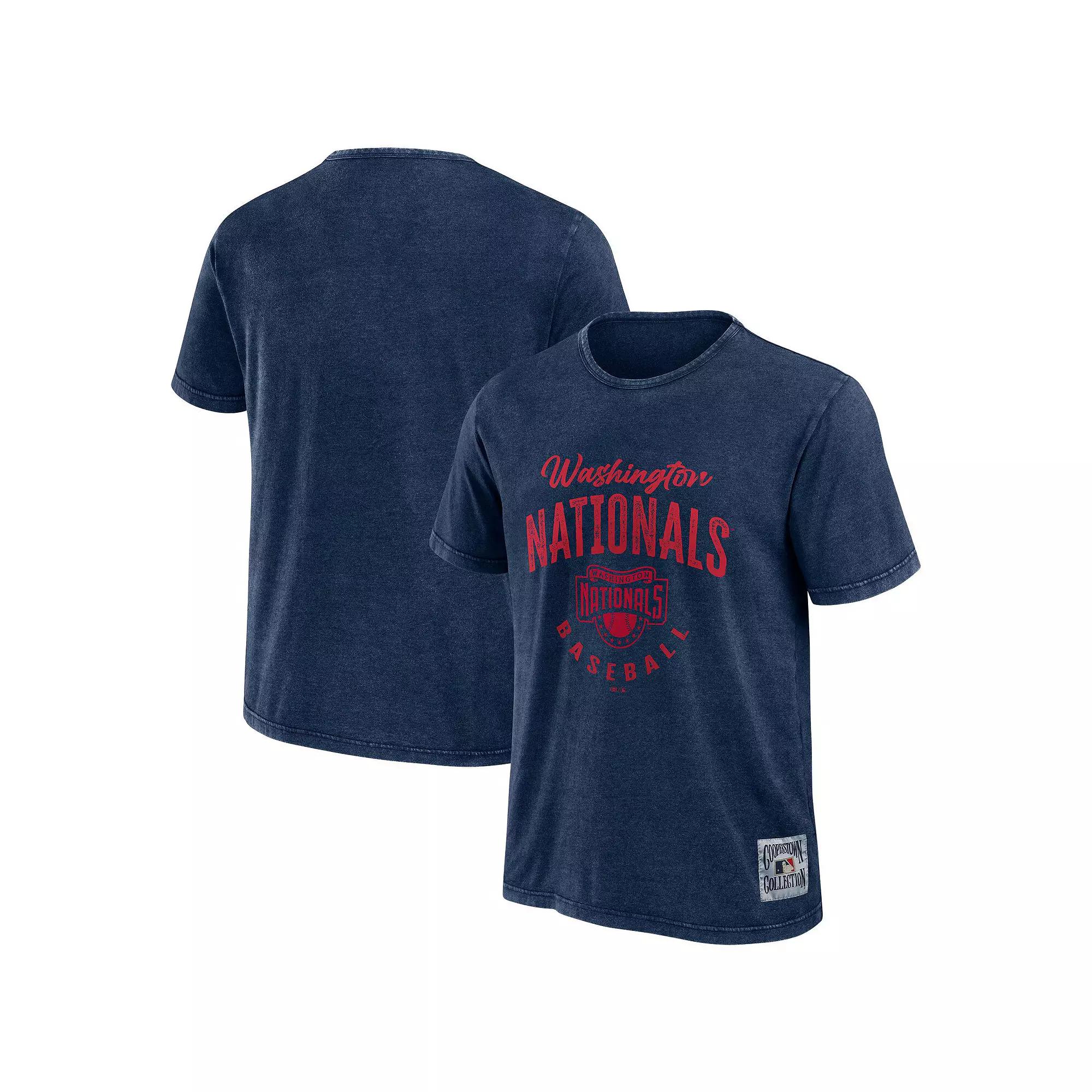 Men's Darius Rucker Collection by Fanatics Navy Washington Nationals Cooperstown Collection Washed T-Shirt, Size: Small, Blue Product Image