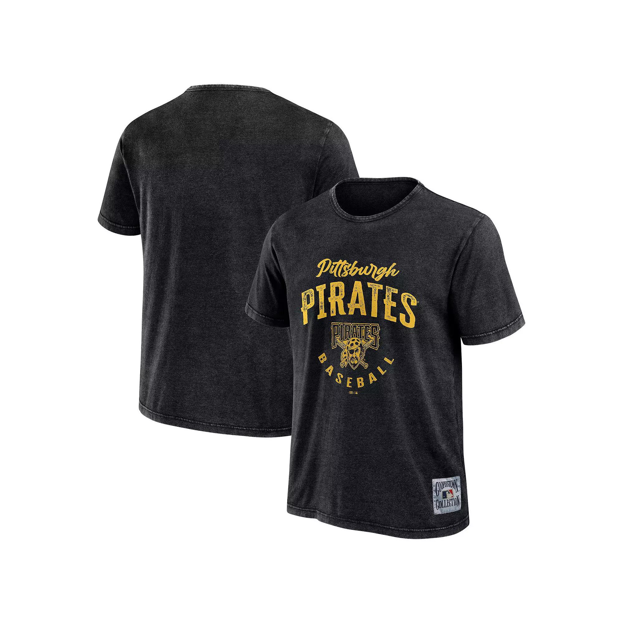 Men's Darius Rucker Collection by Fanatics Black Pittsburgh Pirates Cooperstown Collection Washed T-Shirt,  Product Image