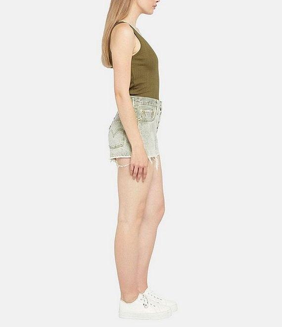 Levi's® 501® Original High Rise Frayed Hem Denim Shorts Product Image
