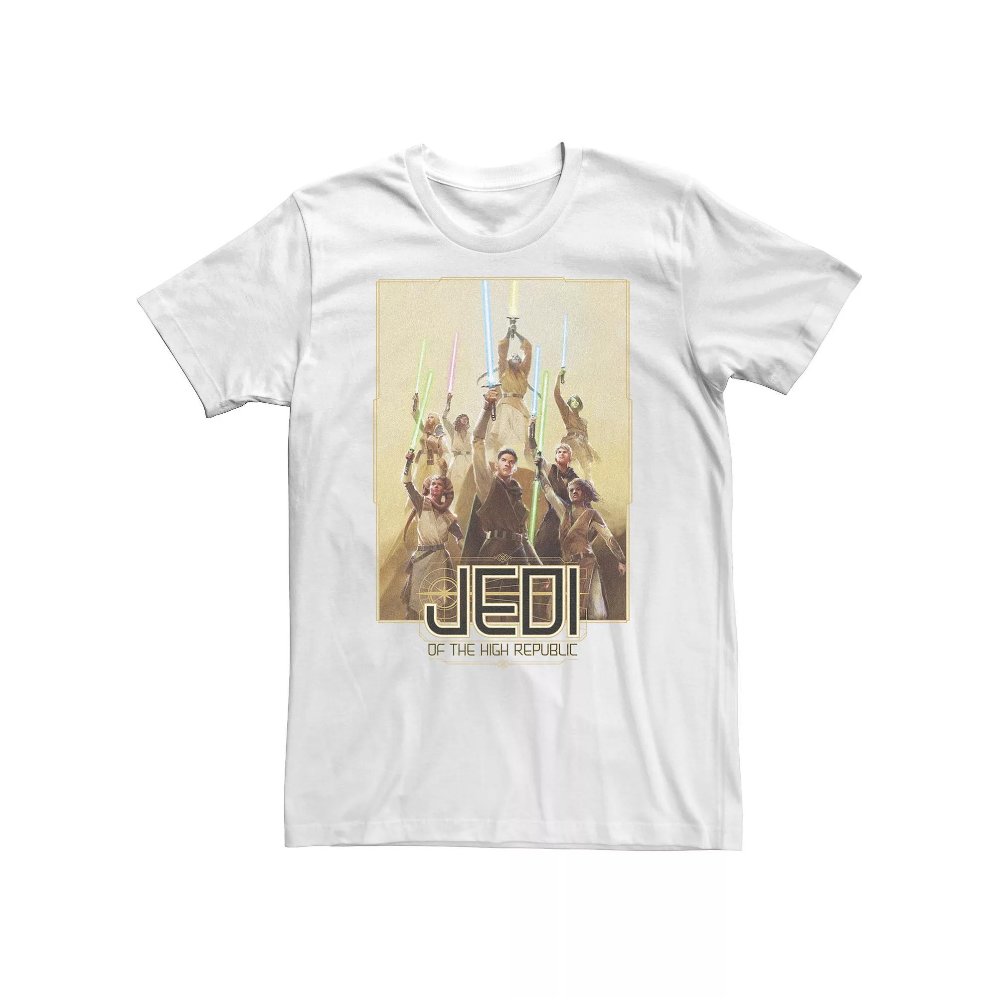 Big & Tall Star Wars Jedi Of The High Republic Group Shot Tee, Men's, Size: 4XL, White Product Image