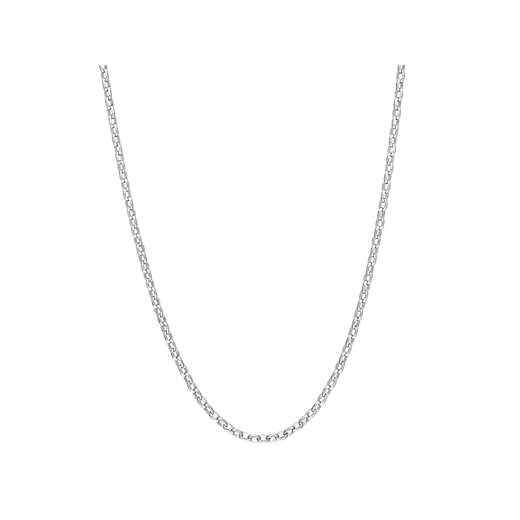 Stella Grace Men's Sterling Silver Rolo Chain Necklace, Size: 20" Product Image