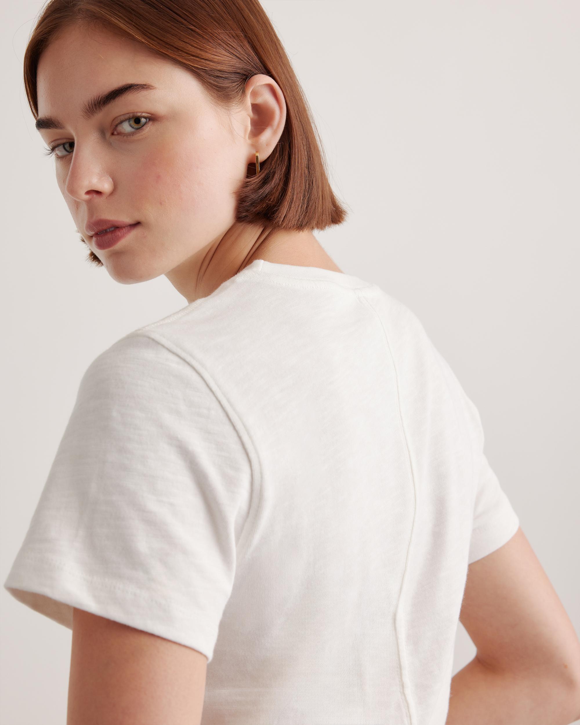 Quince | Women's Slub Crewneck T-Shirt Organic Cotton Product Image