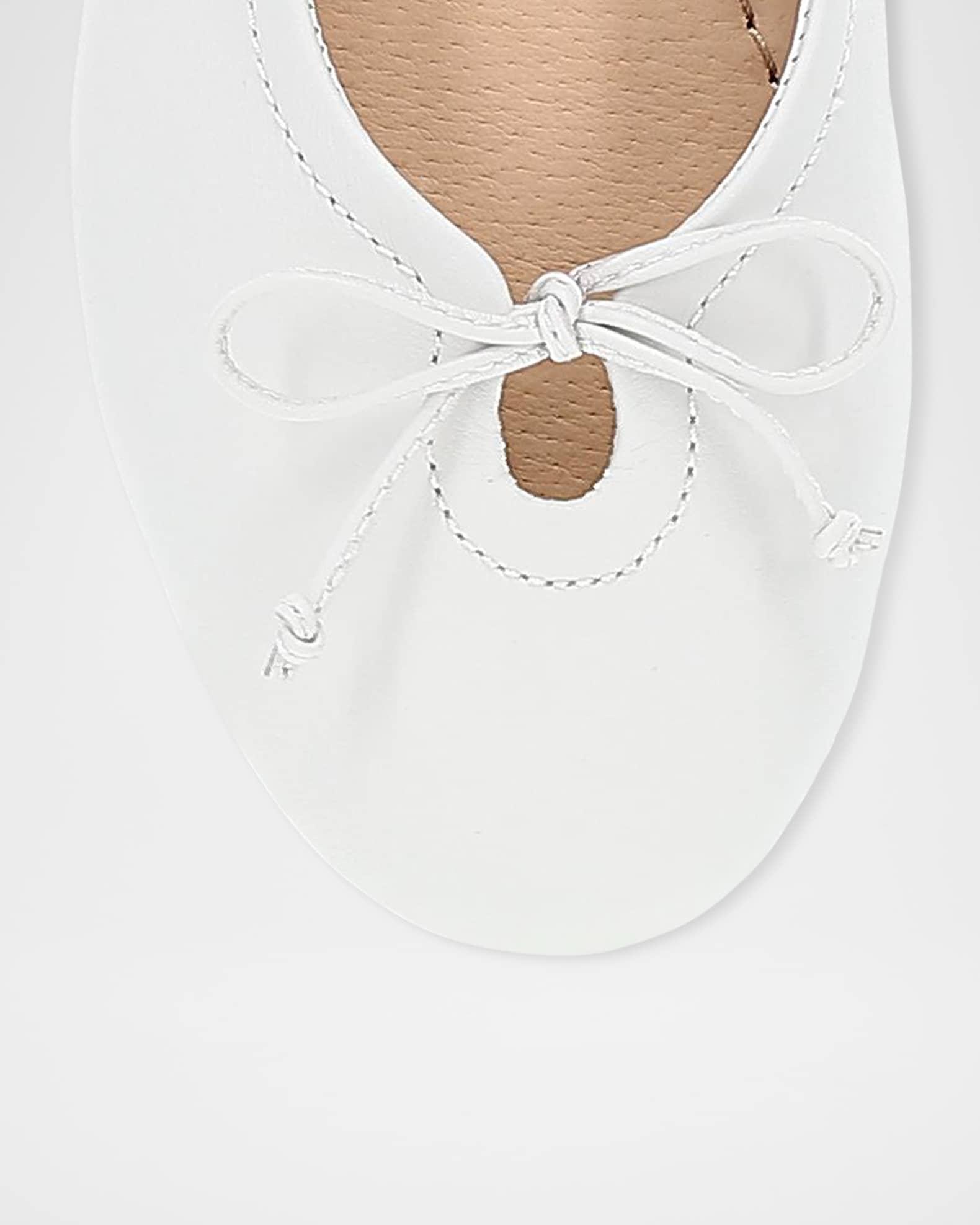 Emma Leather Bow Ballerina Flats Product Image