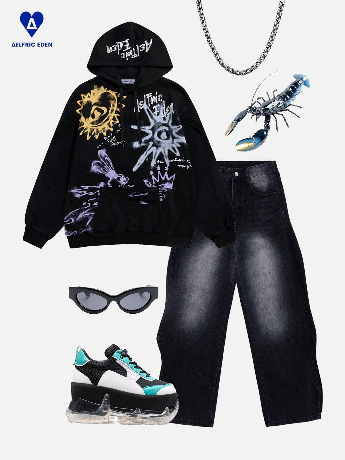 Aelfric Eden Graffiti Heartie Graphic Hoodie Product Image