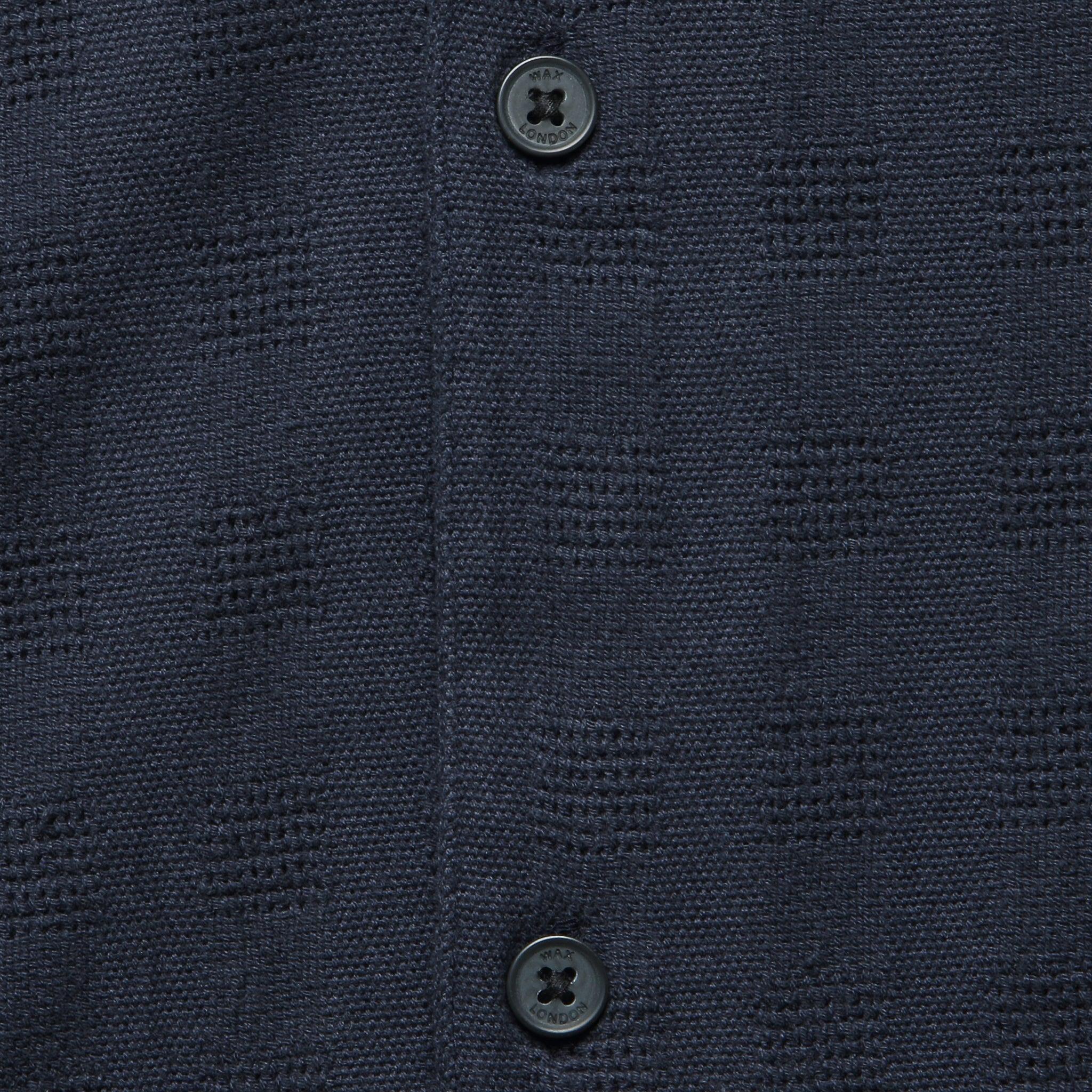 Open Weave Didcot Shirt - Navy Product Image