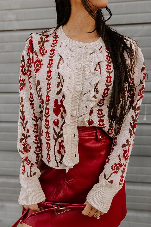 Charming Glance Floral Sweater Product Image