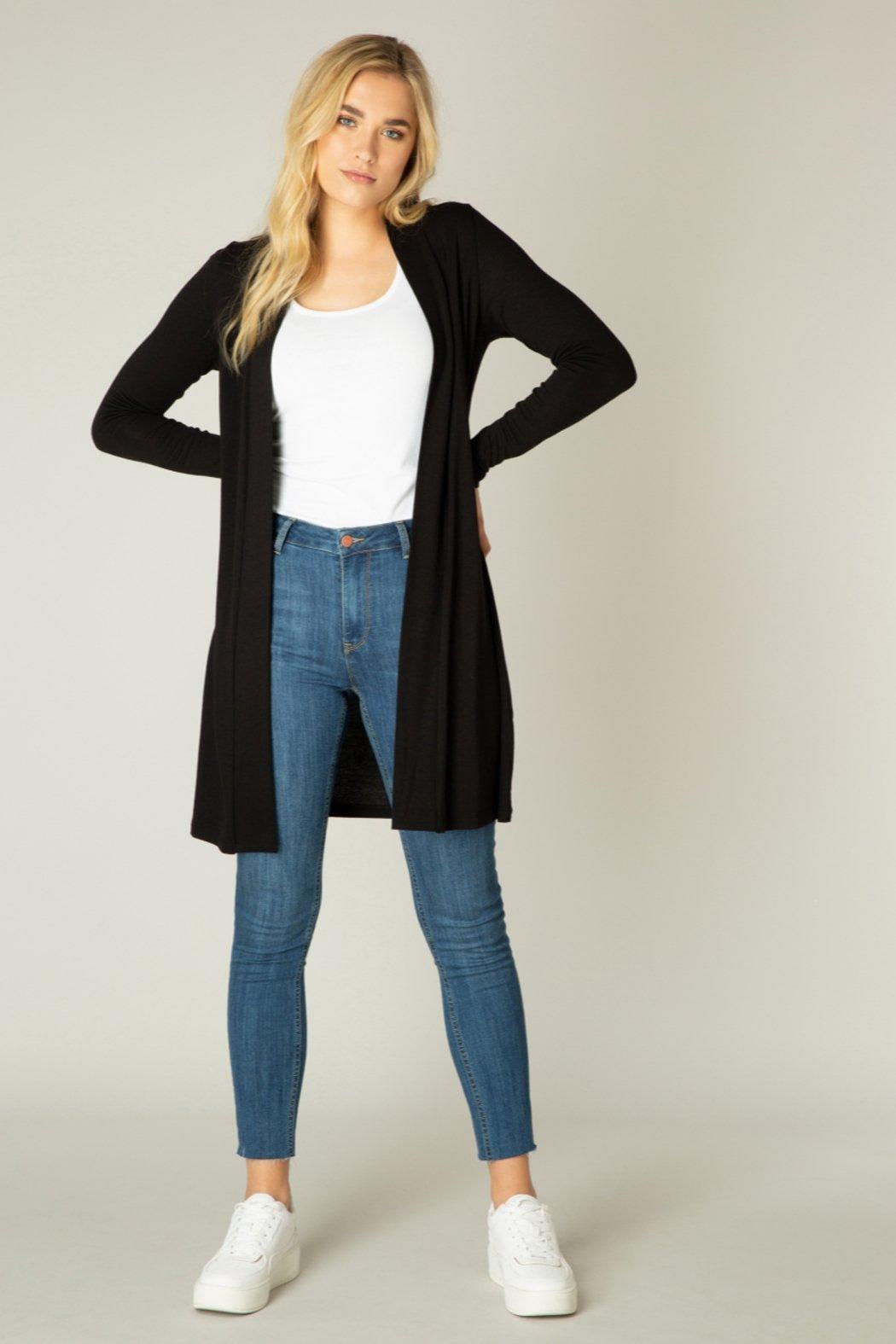 Long open front cardigan Product Image
