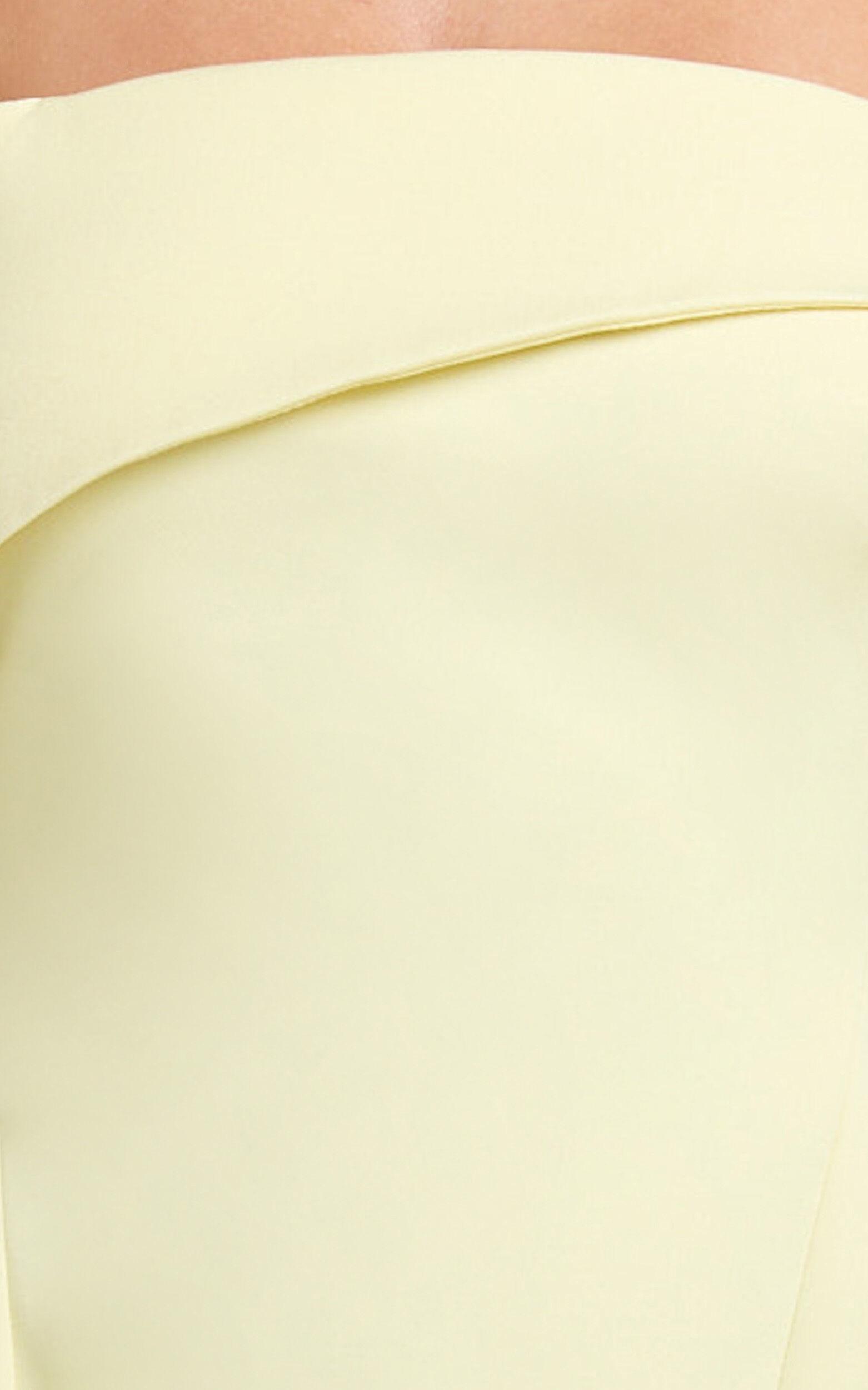 Cecilia Mini Dress - Off Shoulder Tie Detail Dress in Lemon Product Image