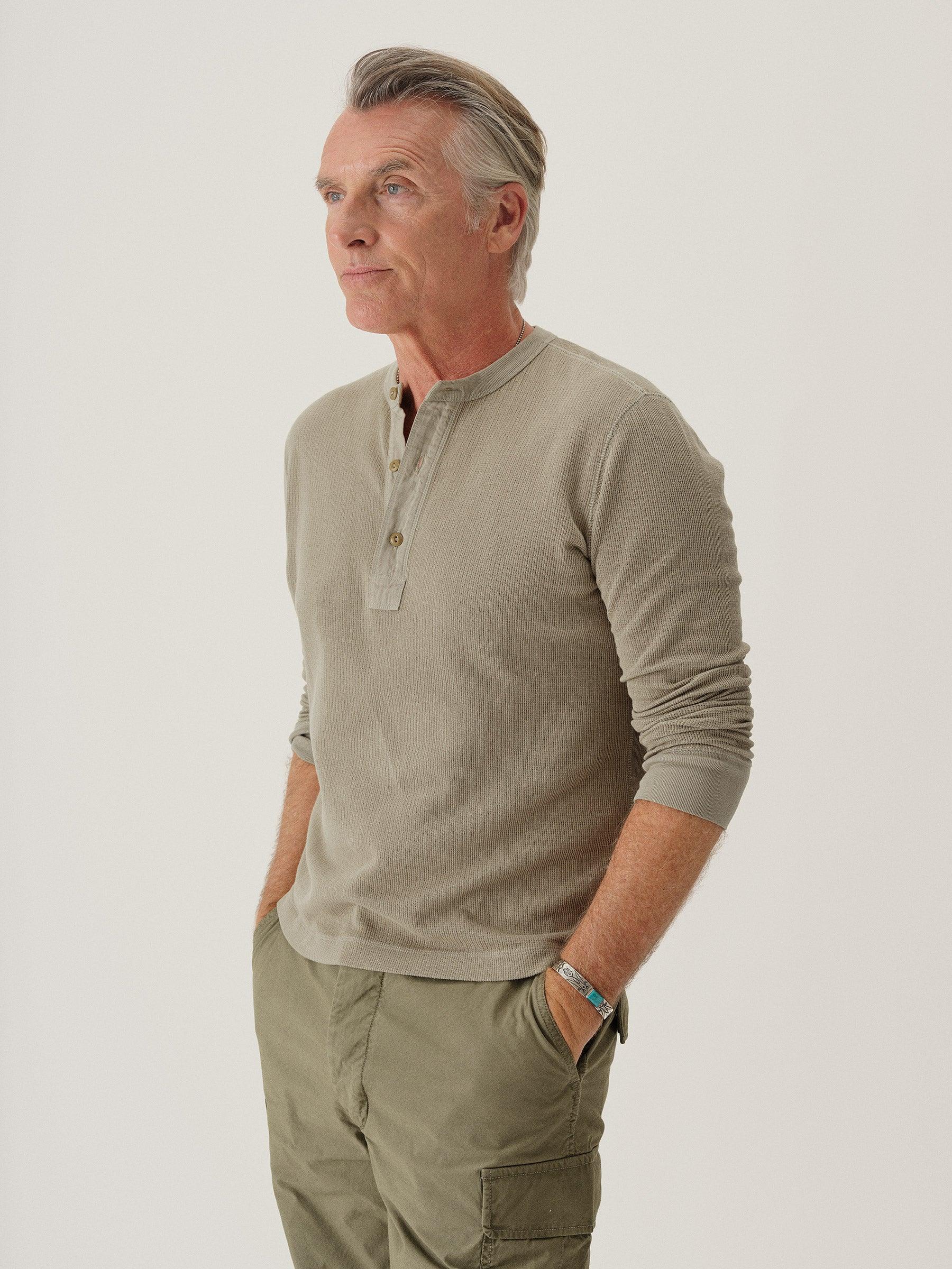 Sandstone Vintage Thermal Henley Product Image