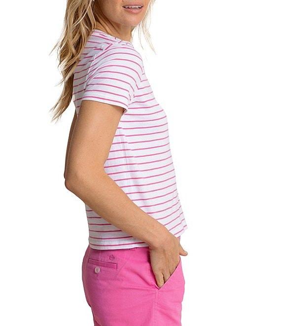 Southern Tide Knit Sunfarer Striped Crew Tee Shirt Product Image