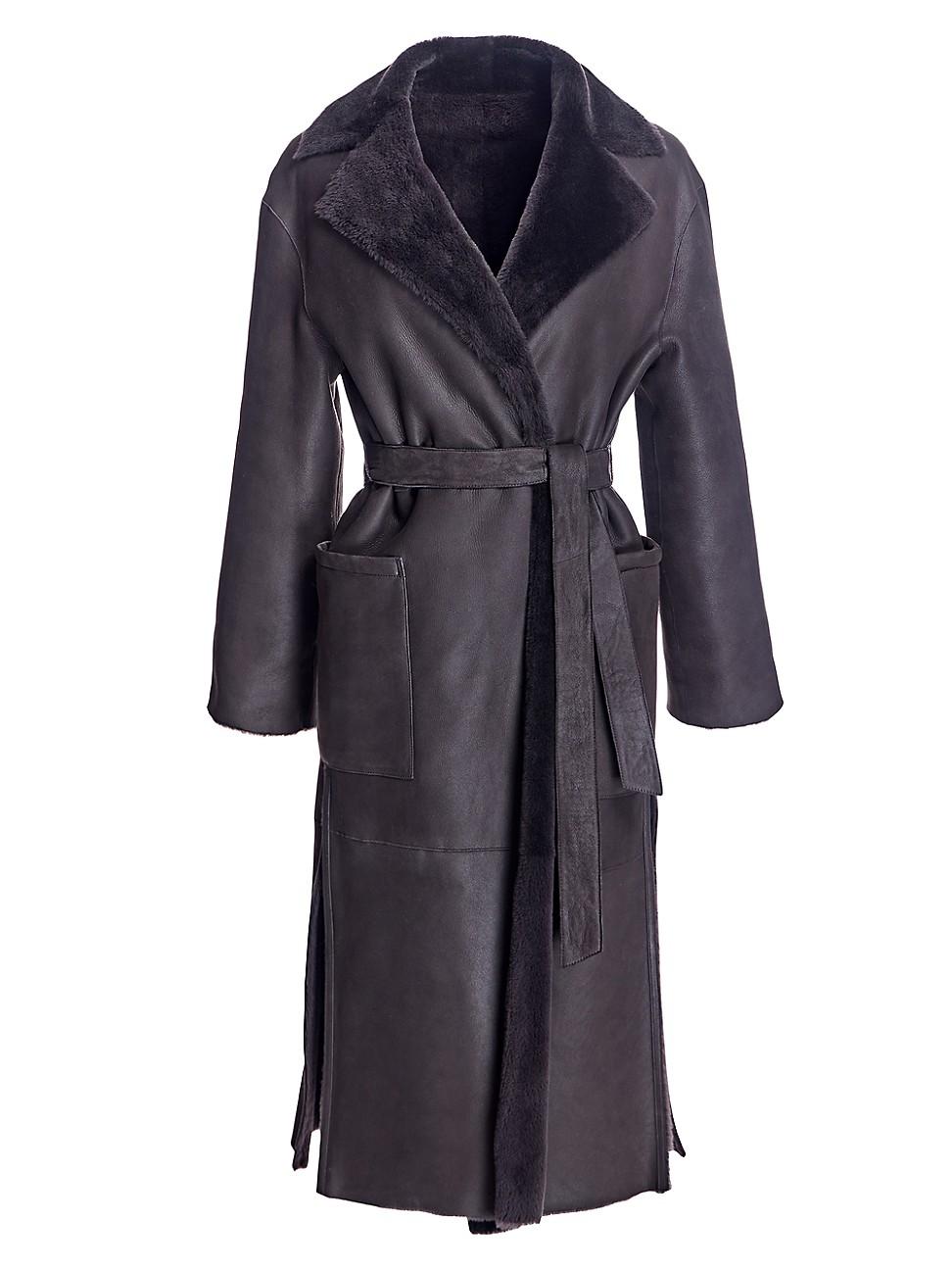 Womens Shearling Lamb Coat Product Image