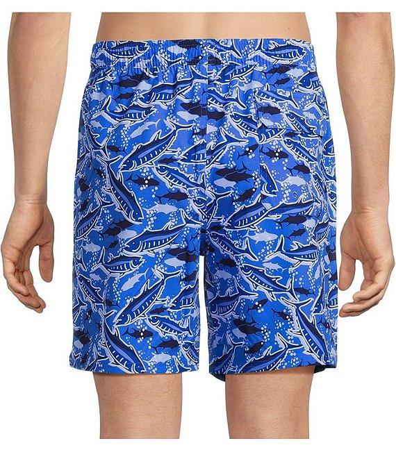 Vineyard Vines Chappy Fish Print 7#double; Inseam Swim Trunks Product Image