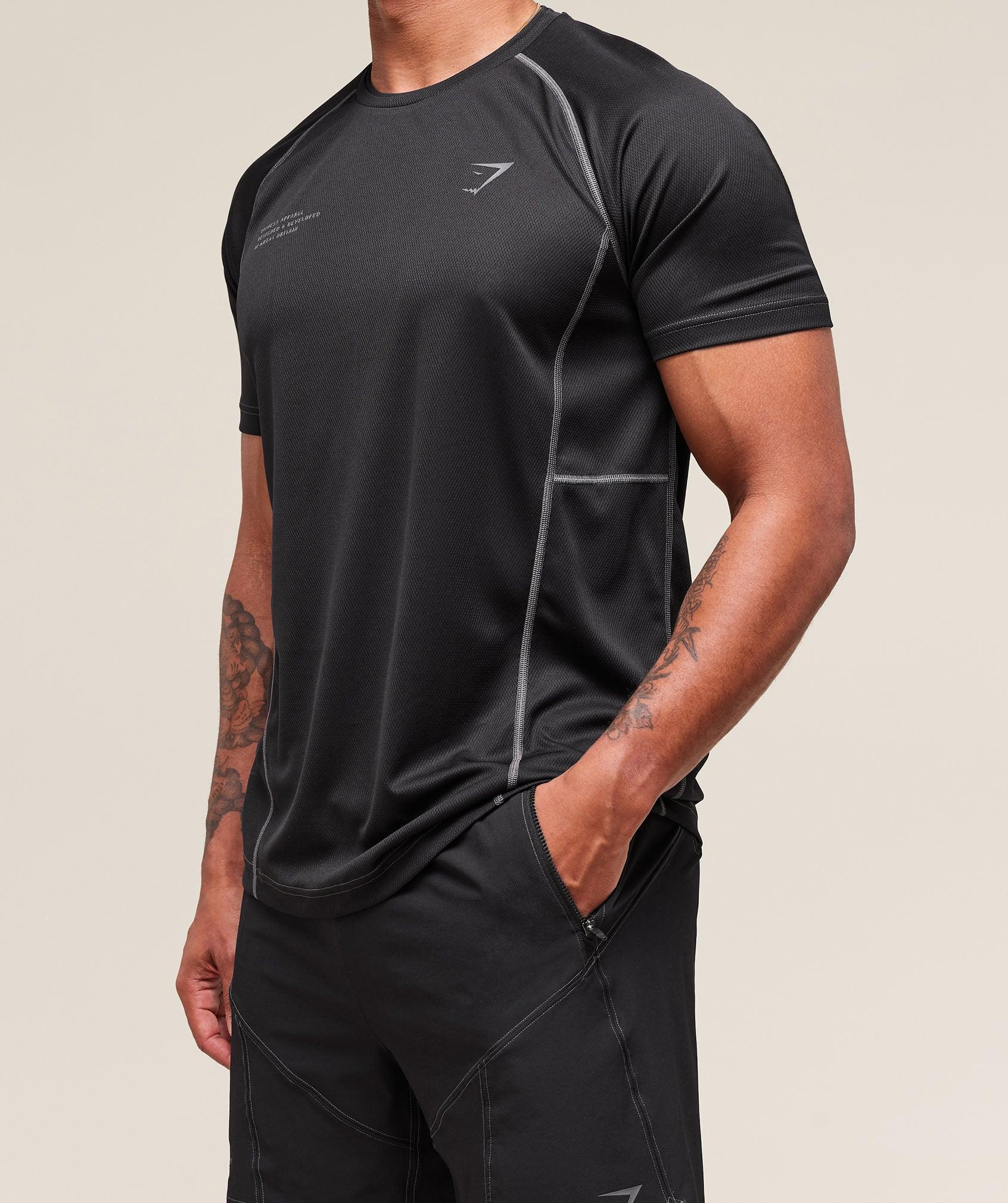 Gymshark Tactical T-Shirt - Black Male Product Image