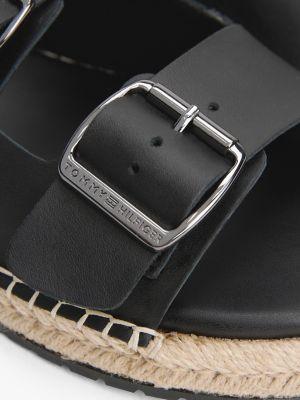 Jute-Trim Leather Sandal Product Image