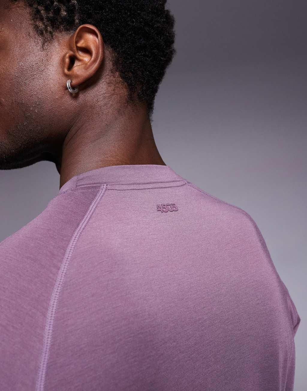 4505 Icon performance jersey oversized boxy training T-shirt in grape Product Image