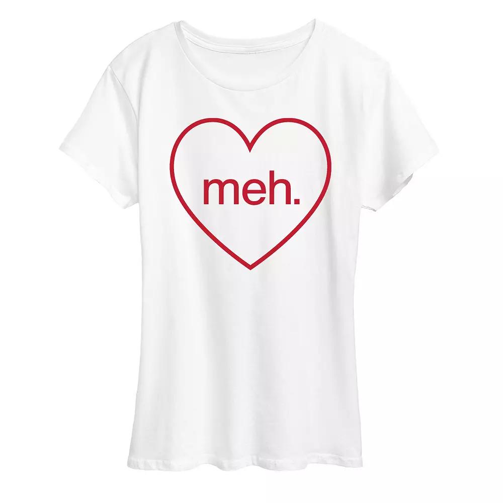 Women's Meh Heart Graphic Tee,  Product Image