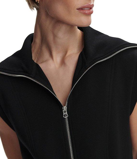 Varley Rebecca Oversized Collar Sleeveless Zip Through Double Soft Dress Product Image