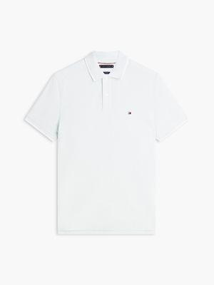 Regular Fit Linen-Blend Pique Polo Product Image