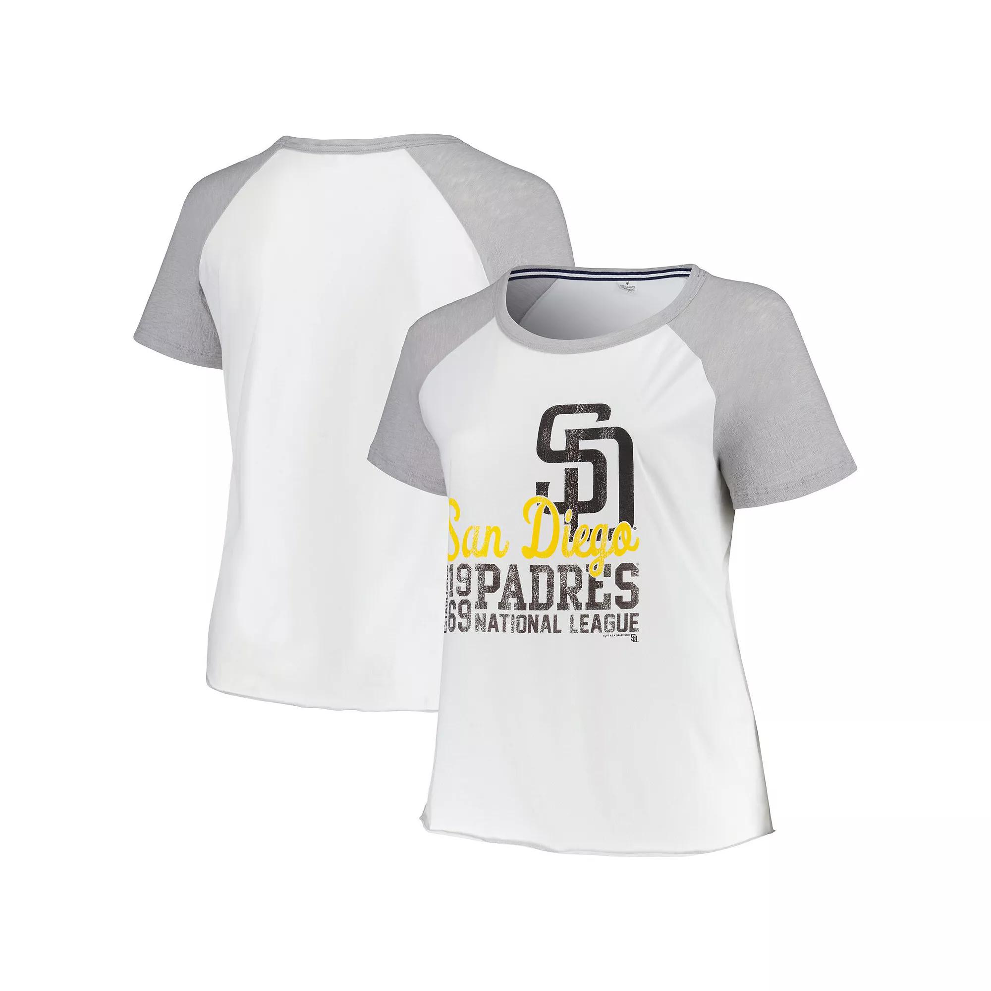 Women's Soft as a Grape White San Diego Padres Plus  Product Image