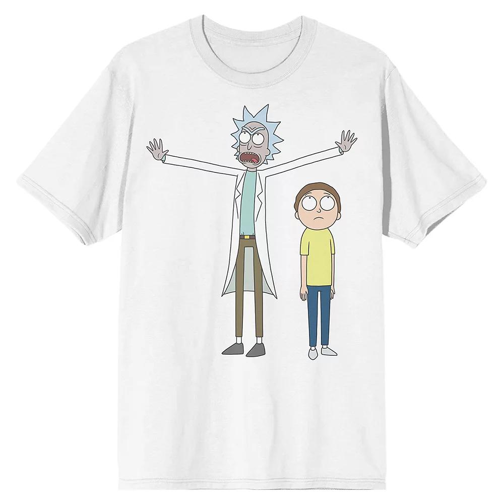 Men's Rick & Morty Front & Back Short Sleeve Graphic T-Shirt,  Product Image