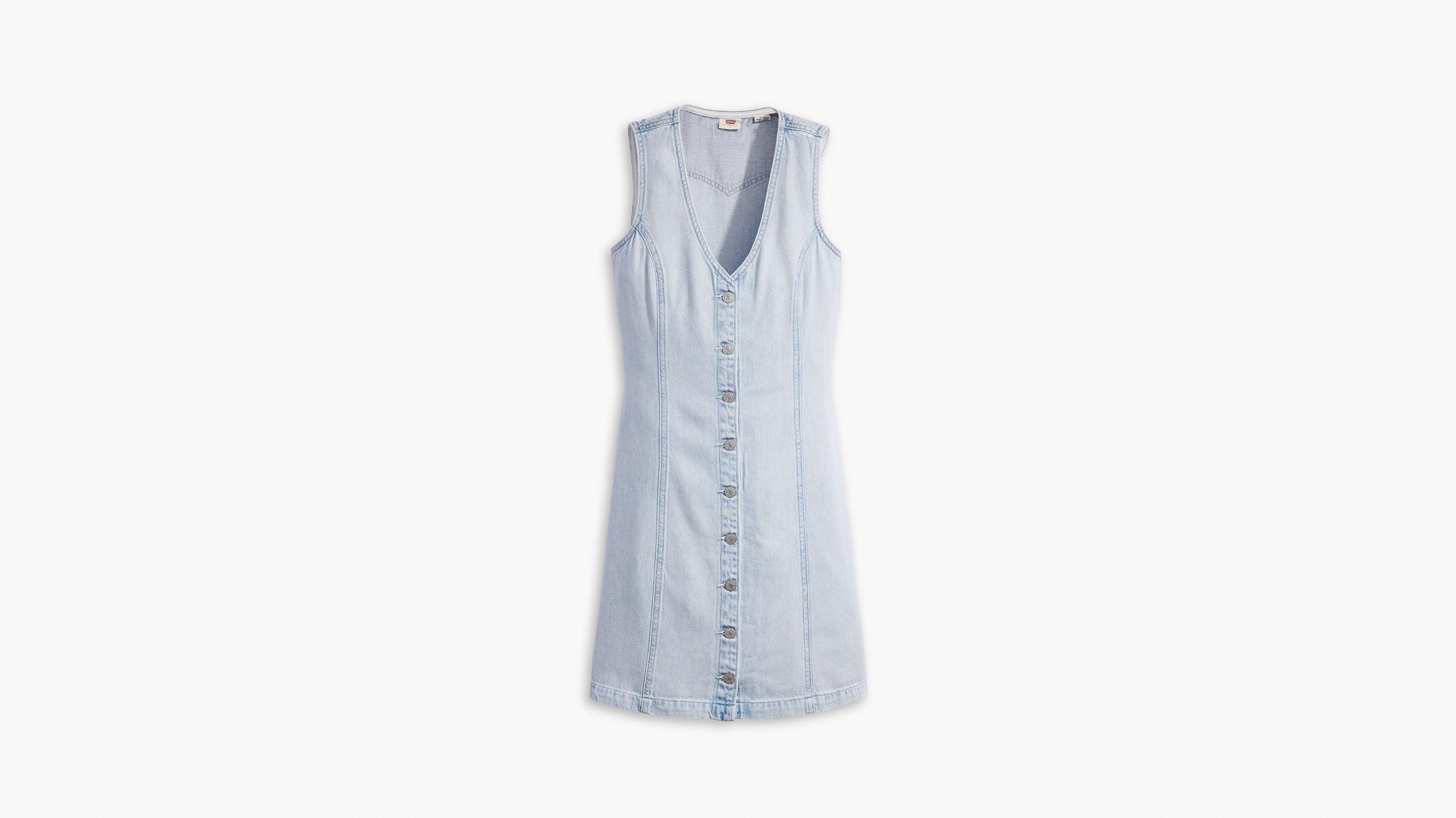 Thora Denim Mini Dress Product Image