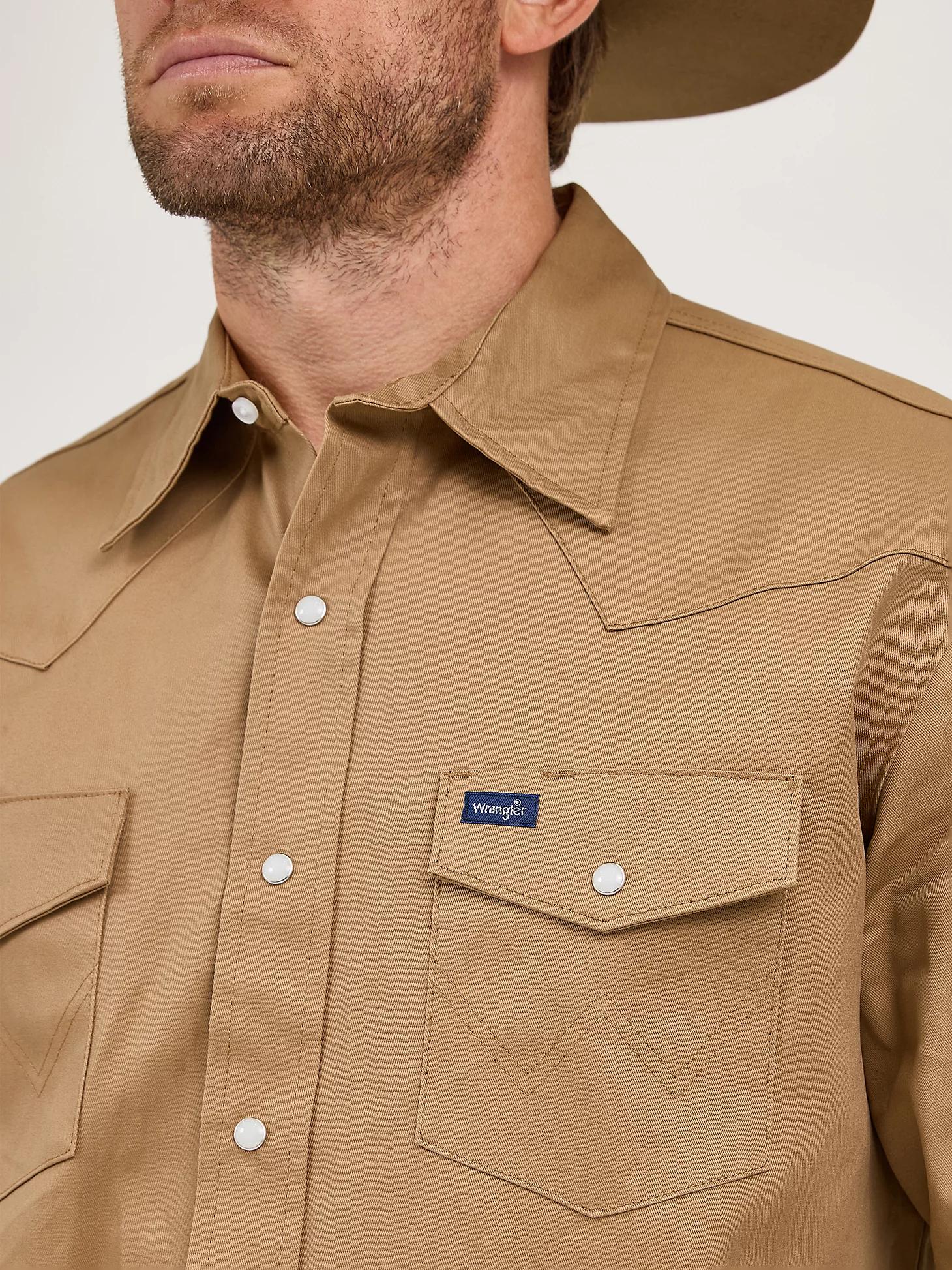 Cowboy Cut® Firm Finish Twill Western Snap Work Shirt | Men's SHIRTS | Wrangler® Product Image